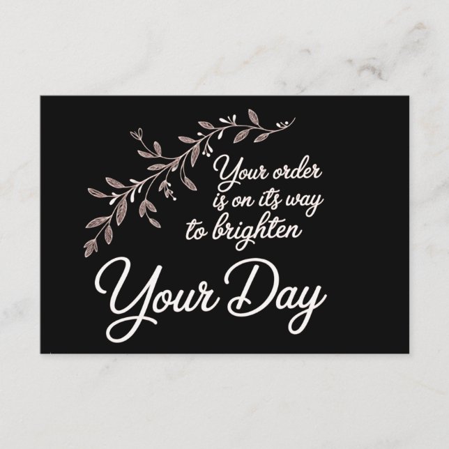 Your Order is On Its Way Flat Thank You Card Dankeskarte (Vorderseite)