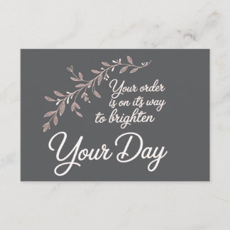 Your Order is On Its Way Flat Thank You Card Dankeskarte