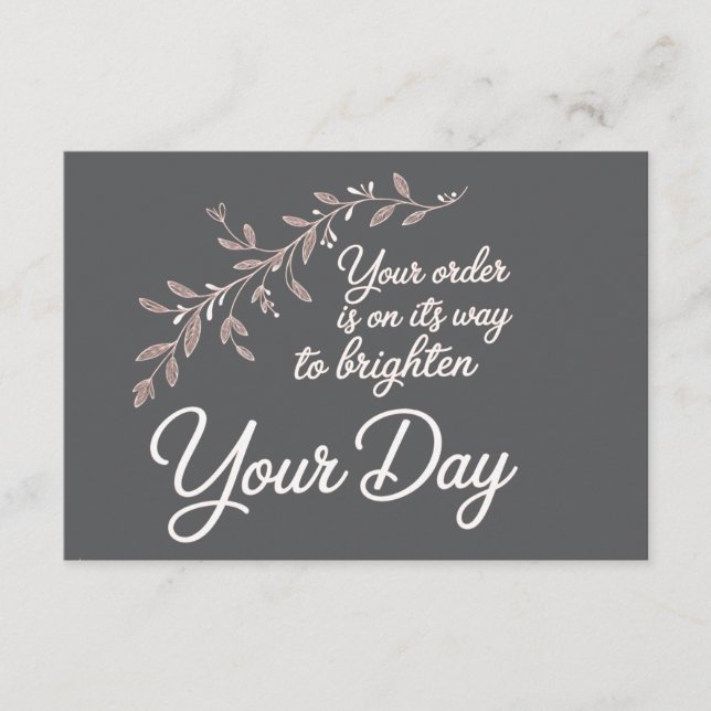 Your Order is On Its Way Flat Thank You Card Dankeskarte (Vorderseite)