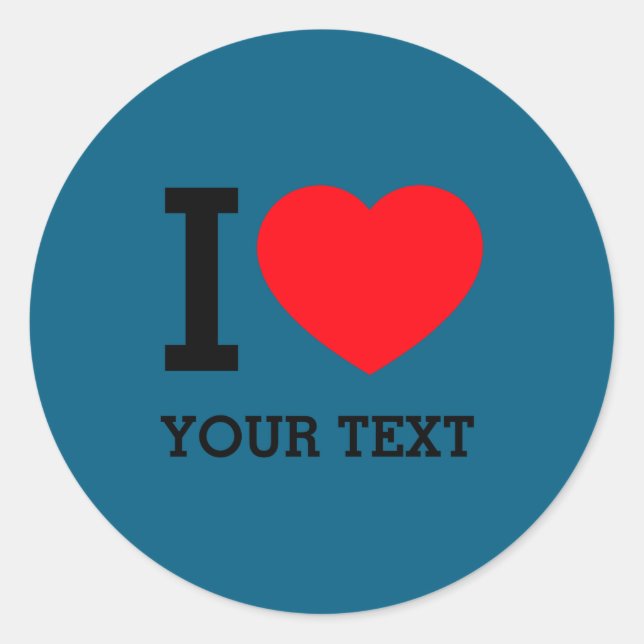 Your Own Funny I Love Baby  Runder Aufkleber (Vorderseite)