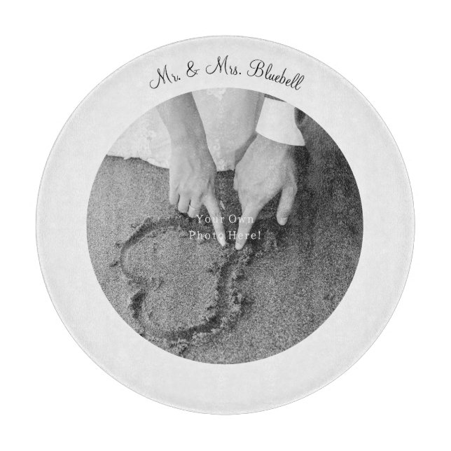 Your Own Personalised Photo Glass Cutting Board. Schneidebrett (Vorderseite)