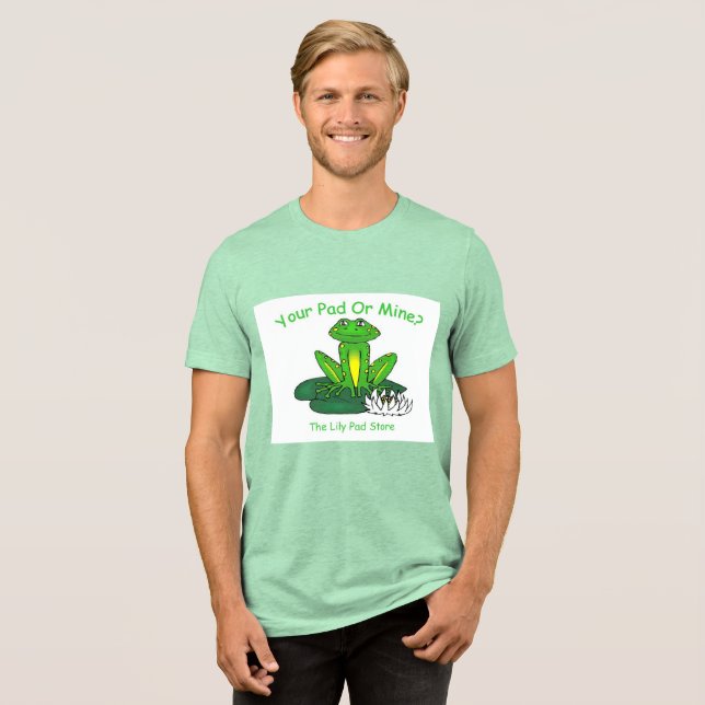 Your Pad or Mine - Men's Light Green Tri-Blend Shirt (Vorderseite voll)