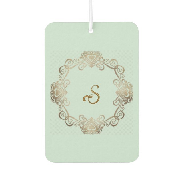 “Your Personalized Initial” Air Freshener Autolufterfrischer (Vorderseite)