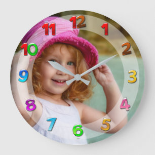 Your Photo Kids Clock Große Wanduhr