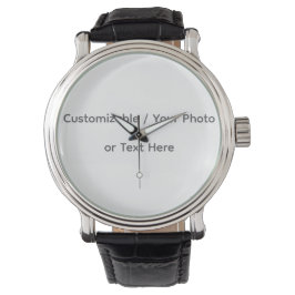 Your Photo or Text Here (Customizable Design) Armbanduhr