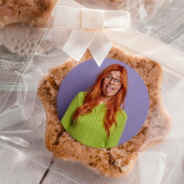 Your Photo Personalized Funny Custom Party Favors Runder Aufkleber (Von Creator hochgeladen)