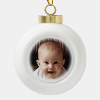 Your Photo with blurred edges - distinctive Keramik Kugel-Ornament