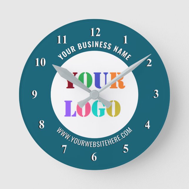 Your Promotional Branded Business Clock Template Runde Wanduhr (Vorderseite)