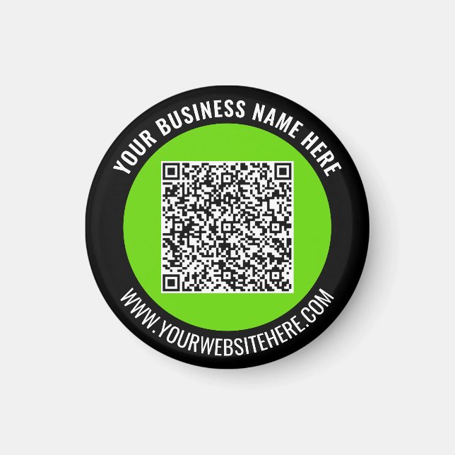 Your QR Code Branded Promotional Magnet Example (Vorne)