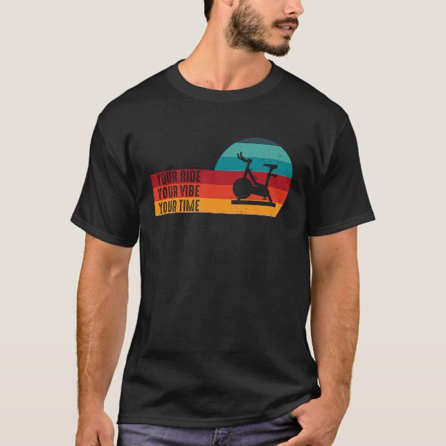 Your Ride Your Vibe Your Time Retro Bicycle Gym Sp T-Shirt (Vorderseite)