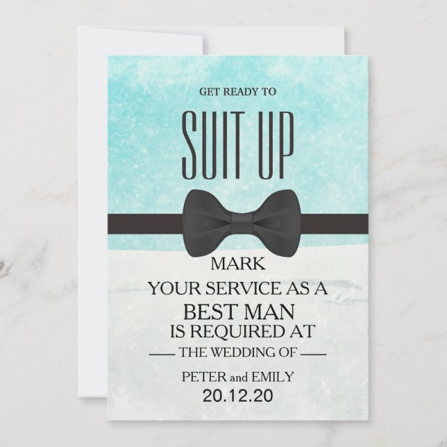 Your Service as a Best Man Invitation Einladung (Vorderseite)