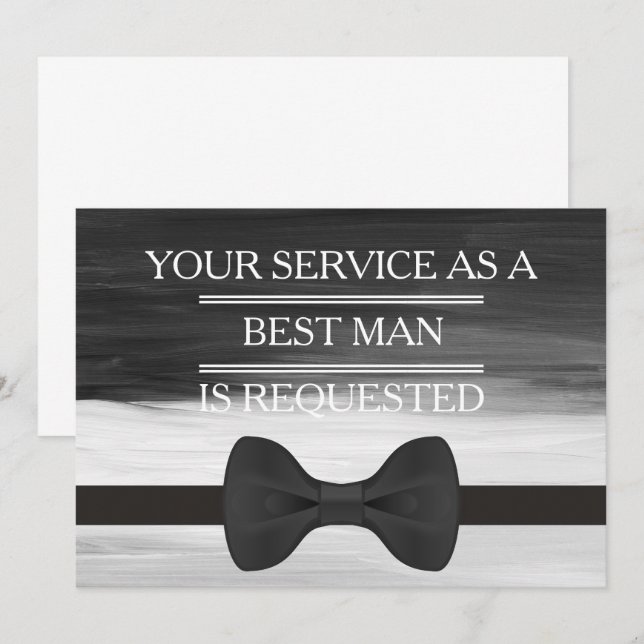 Your Service as a Groomsman Best Man Request Invit Einladung (Vorne/Hinten)
