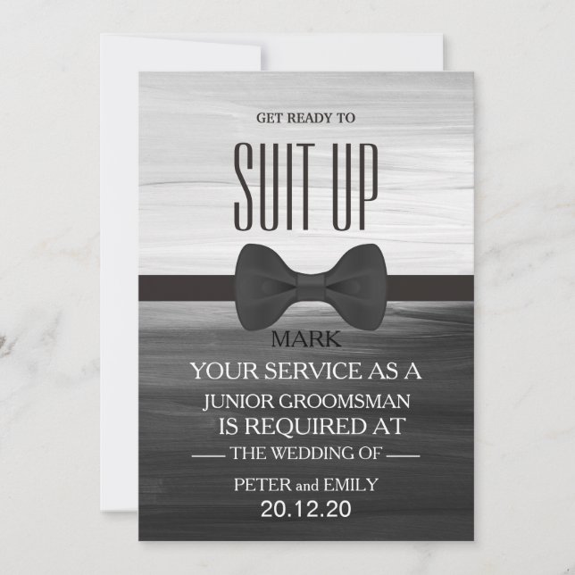 Your Service as a Groomsman Invitation Einladung (Vorderseite)
