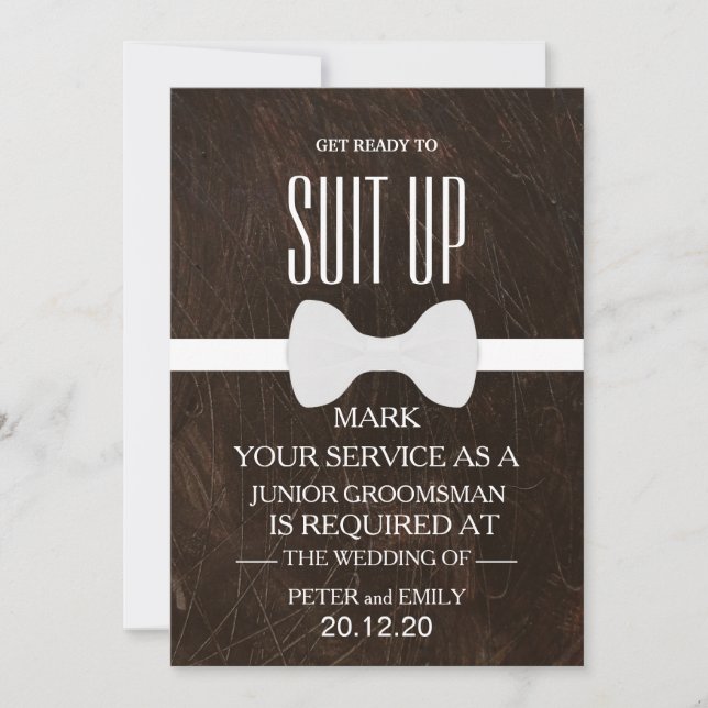 Your Service as a Groomsman Invitation Einladung (Vorderseite)