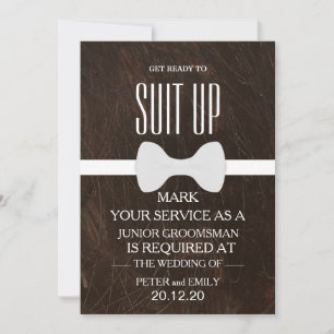 Your Service as a Groomsman Invitation Einladung