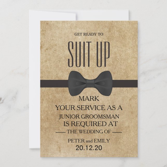 Your Service as a Groomsman Invitation Einladung (Vorderseite)