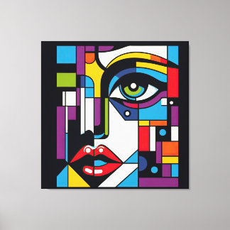 Your Space with this Abstract Female Portrait Leinwanddruck