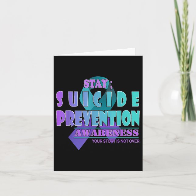 Your Story Is Not Over Stay Suicide Prevention Awa Karte (Vorderseite)