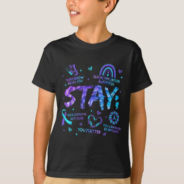 Your Story Is Not Over Stay Suicide Prevention Awa T-Shirt (Vorderseite)
