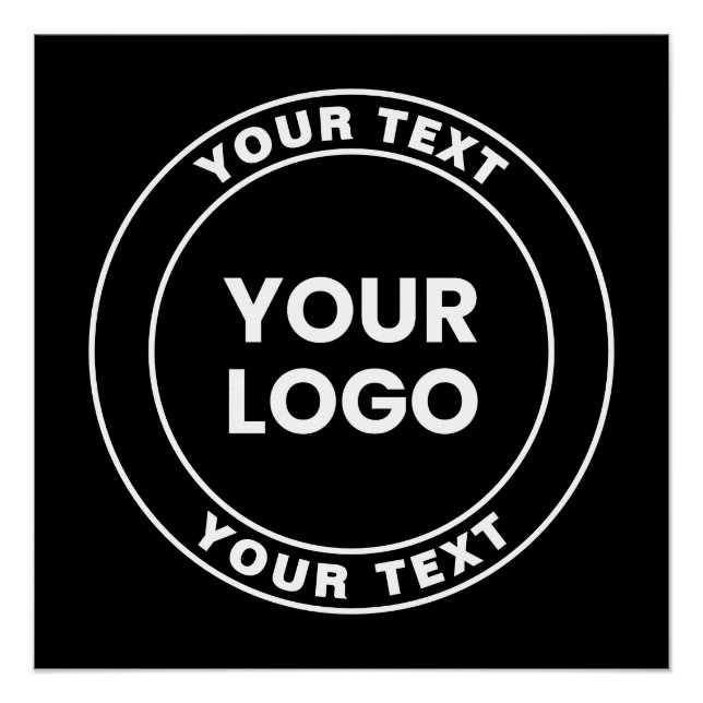 Your Uploaded Logo + Bold Circular Text  Poster (Vorderseite)