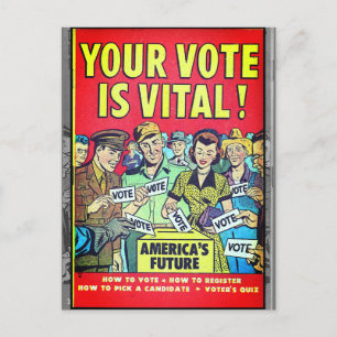 Your vote is vital! postkarte