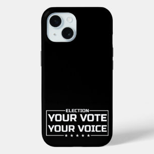 Your Vote Your Voice weiße Schrift Case-Mate iPhone Hülle