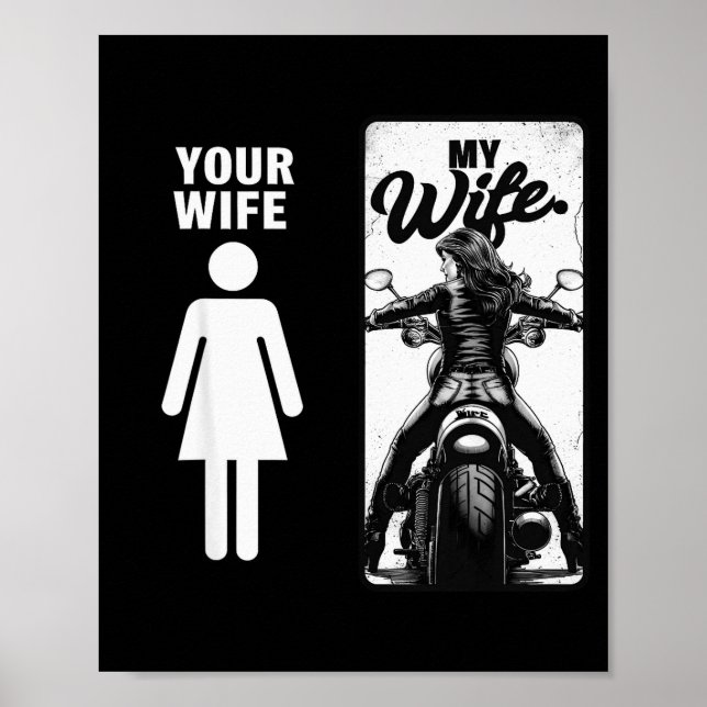 Your Wife Is Simple My Wife Biker Wife Valentine M Poster (Vorne)
