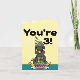 You're 3 Happy Birthday Card Karte