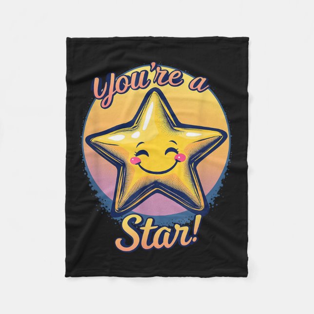 You're A Star Compliment Day Motivational Design  Fleecedecke (Vorderseite)
