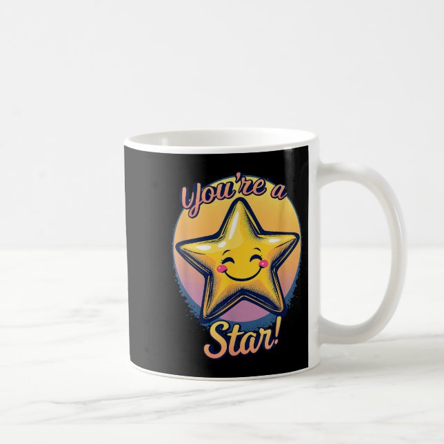 You're A Star Compliment Day Motivational Design  Kaffeetasse (Rechts)