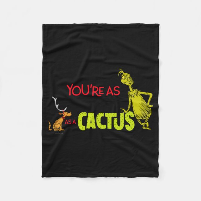 Youre As Cuddly As A Cactus Quote  Fleecedecke (Vorderseite)