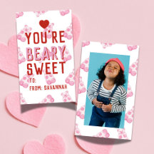 You're Beary Sweet Pink Bear Valentine's Classroom