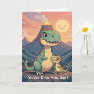 Youre Dino Mite Vater Niedlich Dinosaur Sunset Vat Karte