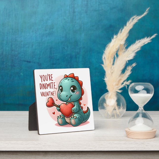 Youre Dinomite Valentine Niedlich Dinosaurier Lieb Fotoplatte (InSitu)