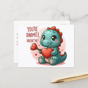 Youre Dinomite Valentine Niedlich Dinosaurier Lieb Postkarte
