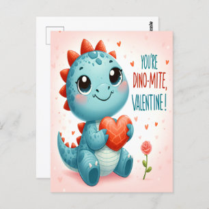 Youre Dinomite Valentine Niedlich Dinosaurier Lieb Postkarte