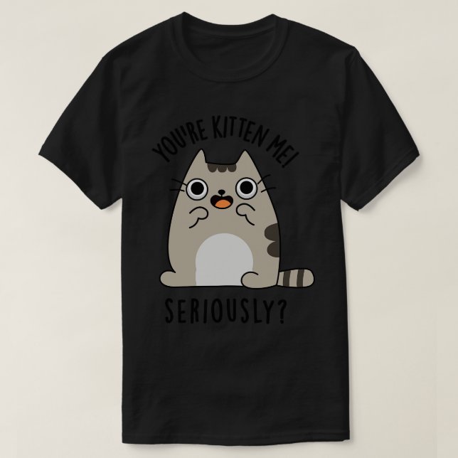 Youre Kitten Me Serious Funny Cat Pub T-Shirt (Design vorne)