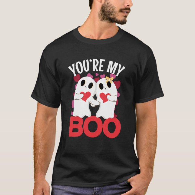 You're My Boo Ghost with heart for Valentine's Day T-Shirt (Vorderseite)