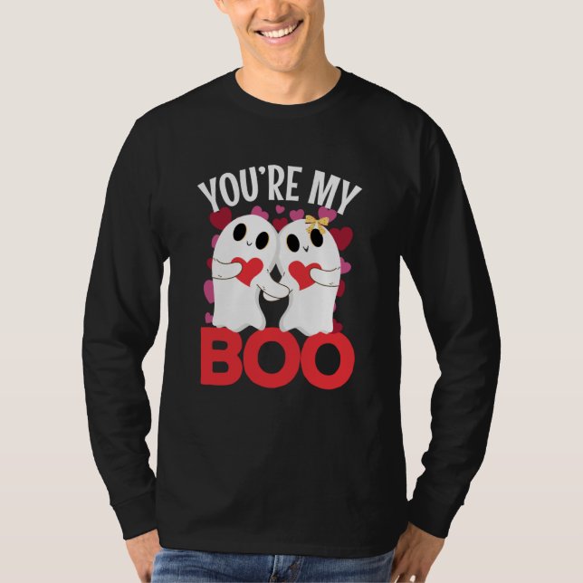 You're My Boo Ghost with heart for Valentine's Day T-Shirt (Vorderseite)