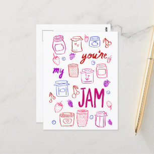 YOURE MY JAM Niedlich Jars Illustration Valentine  Postkarte