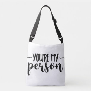You're My Person - Cute Handwritten Quote Tragetaschen Mit Langen Trägern