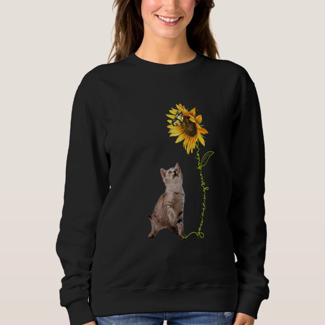 You're My Sunshine Butterfly Grey Baby Cat Reach S Sweatshirt (Vorderseite)
