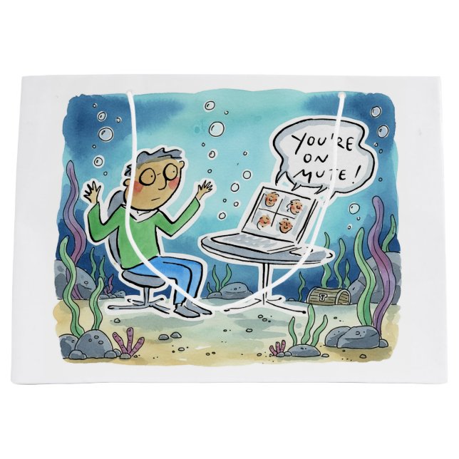 You're on Mute Große Geschenktüte (Vorderseite)