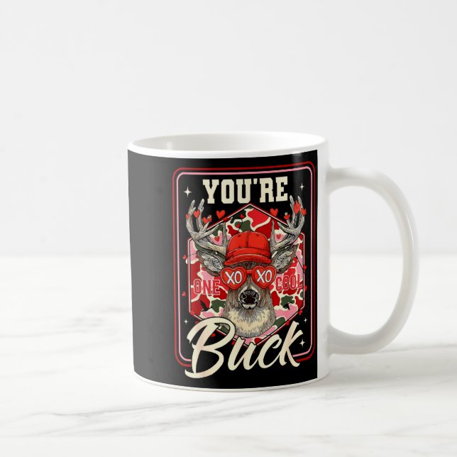 You're One Cool Buck Camouflage Valentine's Day Hu Kaffeetasse (Rechts)