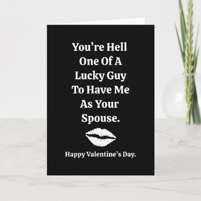 You're One Lucky Guy Valentine's Day  Karte (Vorderseite)