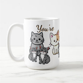 You're Purr-fect Animated Cat and Hearts  Kaffeetasse