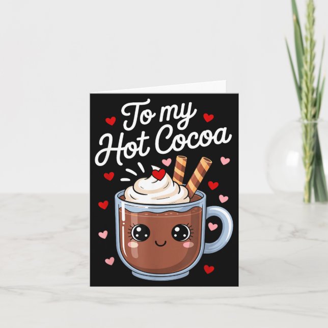 You're The Marshmallows To My Hot Cocoa Valentine  Karte (Vorderseite)
