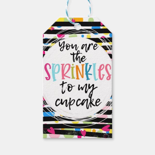 you're the sprinkles, valentines day class gift geschenkanhänger (Vorderseite)
