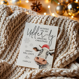 You're Udder-ly Amazing | Fun Christmas Feiertagskarte