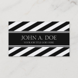 YourJobTitle! B/W Diagonalbars Visitenkarte